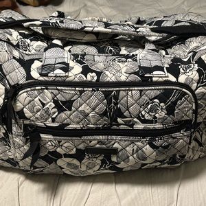 Vera Bradley Black and White Floral Travel Bag